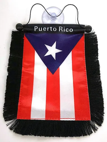 Vista 5 de Banderas de Puerto Rico para autos, accesorios adhesivos para casas de relaciones públicas puertorriqueñas, banderas para automóviles, pequeñas