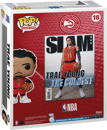 Vista 4 de Funko Pop! NBA Cover: Slam – Trae Young – Figura de vinilo coleccionable – Idea de regalo – Producto oficial – para niños y adultos – aficionados al