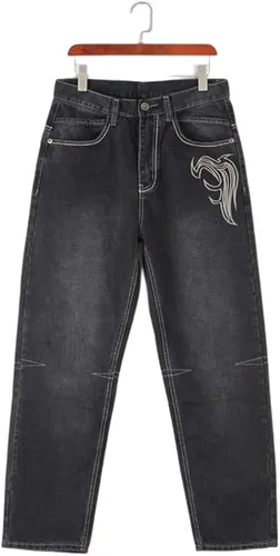 Vista 5 de BUYDUAL Men's Baggy Jeans Y2k Loose Fit 90s Hip Hop Vintage Baggy Fit Denim Pants Fashion Dance Skater Skateboard Pants