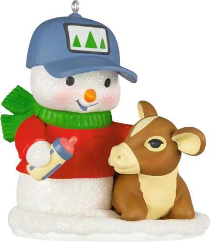 Vista 7 de Hallmark Keepsake Adorno de Navidad 2023, Snow Buddies 2023, regalos de muñeco de nieve