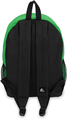 Vista 4 de Everest Equipaje Mochila con frontal y bolsillos laterales, verde esmeraldanegro ), BP2072-EMGRNBK