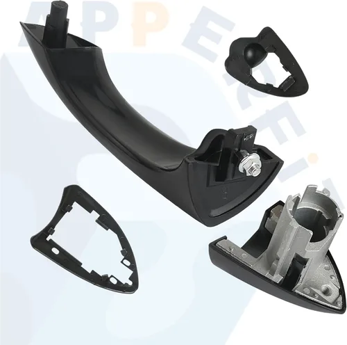 Vista 4 de APPERFiT Manija de puerta exterior lisa negra para panel de puerta delantera o trasera lado derecho del pasajero Compatible con BMW X5 E53 2000-2006