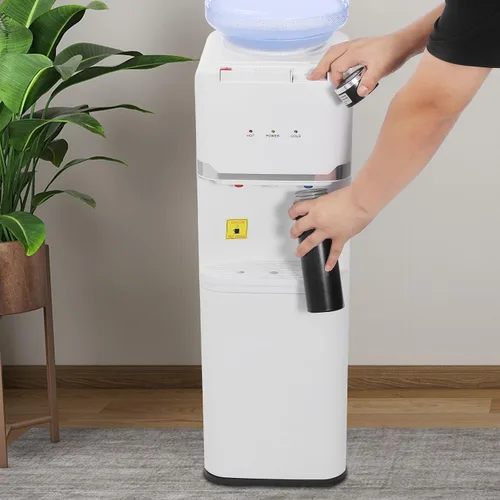 Vista 9 de Xuthusman Dispensador de agua de carga superior, 3 ajustes de temperatura, agua fría y caliente, dispensador de agua de carga superior de 5 galones