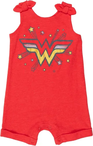 Vista 3 de DC Comics Justice League Wonder Woman - Juego de pelele y diadema sin mangas