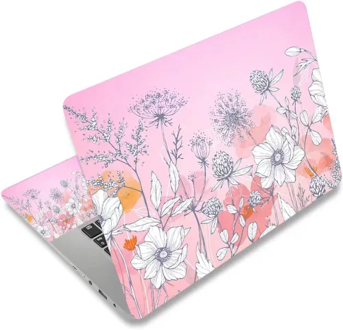Vista 15 de Adhesivo para laptop de 12.1-15.6 pulgadas, calcomanía reutilizable universal de vinilo para laptop, protector de arte impermeable en color panal