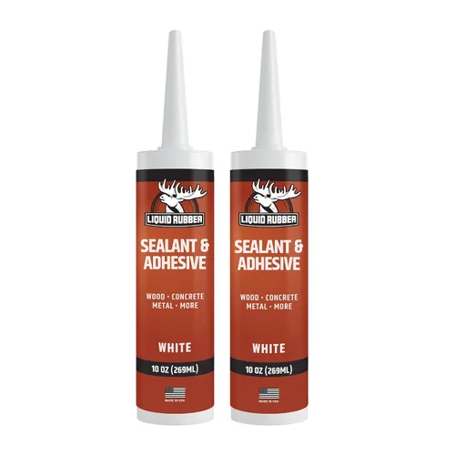 Vista 11 de Liquid Rubber Caulk - Adhesivo de silicona híbrida y sellador protector, transparente, 1 paquete