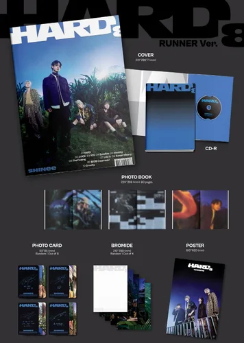 Vista 2 de SHINee - HARD [Photo Book Ver.] Álbum+Póster plegado (RUNNER ver, 1 póster plegado)