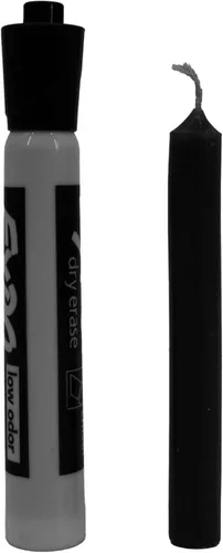 Vista 5 de Conjunto de 10 minicampanas para ritual de 4 pulgadas/velas para hechizo, de color negro
