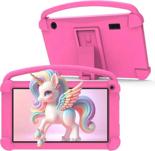 Vista 8 de Tableta para niños de 7 pulgadas, tabletas Android de cuatro núcleos para niños pequeños, tableta para niños con almacenamiento de 32 GB, 4 GB