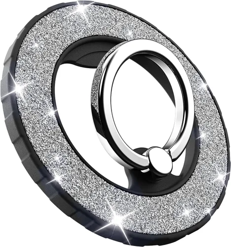 Vista 18 de Soporte magnético de anillo de teléfono para MagSafe, [rotación flexible de 360°], soporte de agarre magnético para anillo de dedo, apto para iPhone