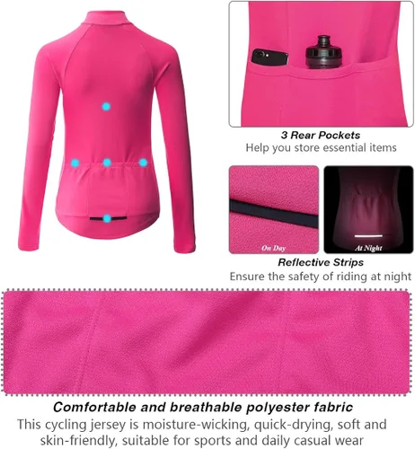 Vista 4 de CATENA Camiseta de ciclismo para mujer, camiseta de entrenamiento para correr, para verano
