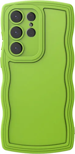 Vista 10 de AICase Lindo marco ondulado rizado de color sólido suave compatible con funda de teléfono Samsung Galaxy (beige, Galaxy S20)