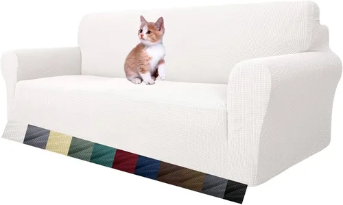 Vista 29 de MAXIJIN Funda elástica para silla con brazos, 1 pieza para sofá o silla de estar, funda antideslizante (31-46 pulgadas), protector de muebles que se