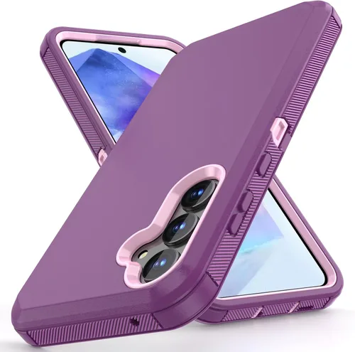 Vista 19 de Jiunai Funda para Samsung A16, a prueba de golpes, antipolvo, protección resistente, de doble capa, borde elevado, para exteriores, híbrida