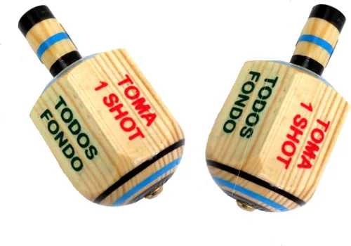 Vista 3 de Toma Todo - Juego de beber de madera con pirinola (1 unidad)