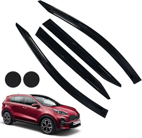 Vista 47 de Protectores de lluvia para Mazda 3 Hatchback 2010-2013, deflectores de ventana lateral con cinta adhesiva para Mazda 3 Hatchback, viseras de ventana