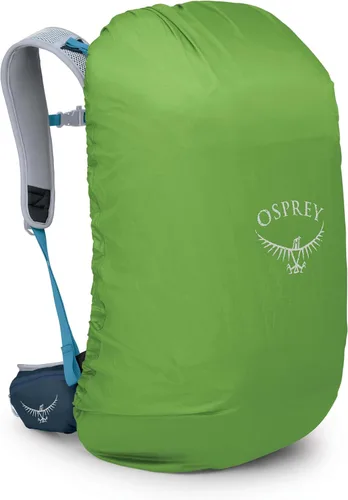 Vista 7 de Osprey Hikelite 32L Mochila ligera para senderismo - Mochila de viaje plegable y duradera con funda para lluvia para hombres y mujeres, Azul Atlas