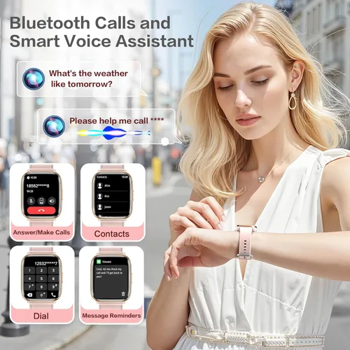 Vista 5 de 2025 Smart Watches for Women, 1.75'' Lightweight Smartwatch Women with Da GPT AI, 24/7 Sleep/ Heart Rate/ SpO2/ Blood Pressure Monitor, 120