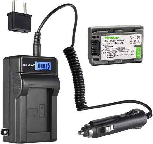 Vista 8 de Kastar NP-FP50 / FP51 - Cargador de batería LCD de CA compatible con Sony DCR-HC36, DCR-HC39, DCR-HC40, DCR-HC41, DCR-HC42, DCR-HC43, DCR-HC44