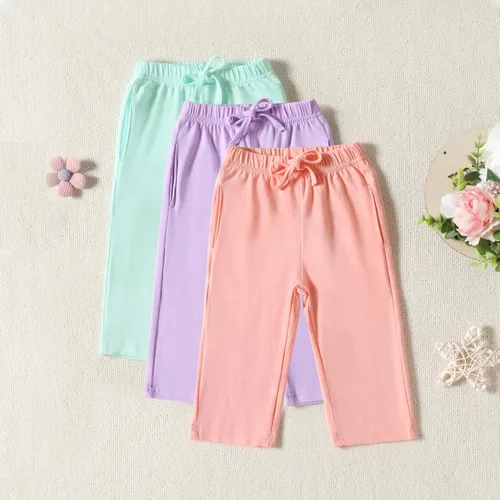 Vista 2 de Kionio Conjunto de ropa de 3 piezas con diseño de lunares de malla para niña pequeña
