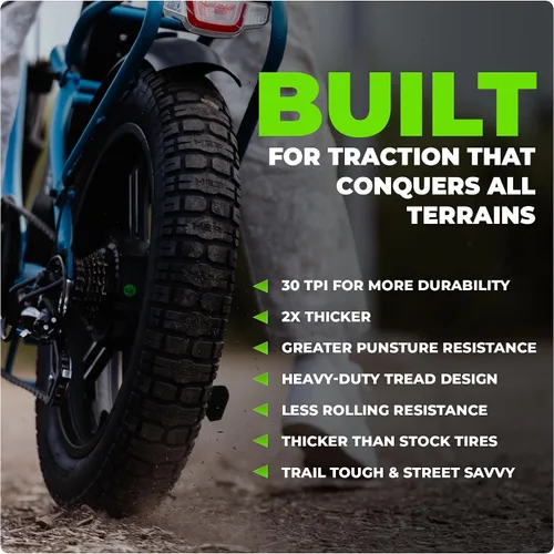 Vista 2 de HEB VIPERESS 26x4 and 20x4.0 Fat Tire - Puncture Resistant Ebike Tires, 20x4 Fat Bike Tire for Electric Bike, MTB, Heavy Duty, All Terrain Tire for