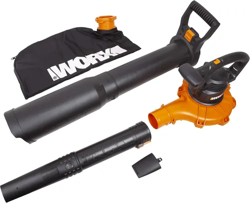 Vista 9 de WORX WG509 Trivac de 12 amperios, soplador de hojas eléctrico 3 en 1, aspirador de hojas y trituradora de hojas para el cuidado del césped