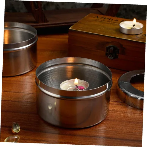 Vista 6 de DOITOOL Soporte para latas de combustible de acero inoxidable, 2 unidades, latas de combustible para calentador de alimentos, soporte de combustible
