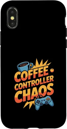 Vista 5 de Coffee Controller and Chaos Gamer Parents Mom and Dad Case for iPhone XR