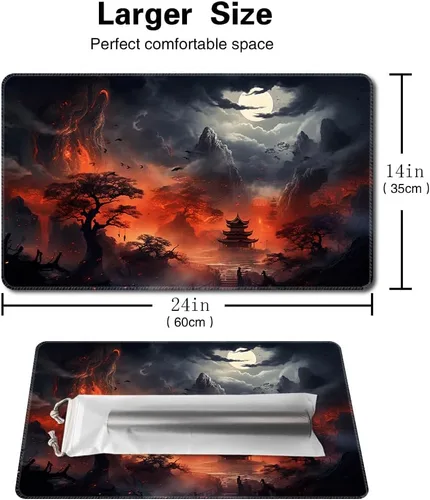 Vista 2 de MTG - Tapete de juego tamaño 24 x 14 pulgadas, bolsas de almacenamiento antideslizantes, ideal para entusiastas de los juegos de cartas, tapete