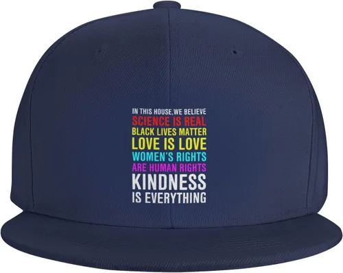 Vista 65 de Pride Flag in This House We Believe Science is Real Black Lives Matter Baseball Hats for Men Dad Hat,Black