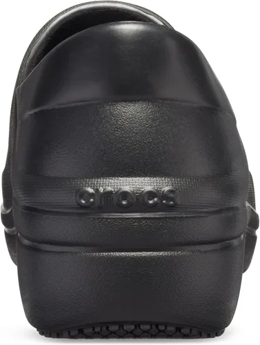 Vista 6 de Crocs Zuecos Neria Pro II para mujer, zapatos de trabajo antideslizantes, Negro