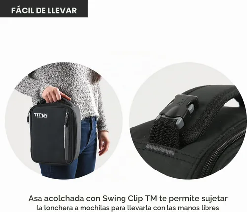 Vista 5 de Titan Fridge - Nevera portátil vertical fría con 2 Ice Walls® de 250g, Black Ice