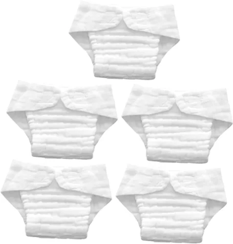Vista 11 de Pañales reutilizables para bebé, juego de 5 piezas, insertos de pañales de algodón, material suave y suave para un ajuste cómodo