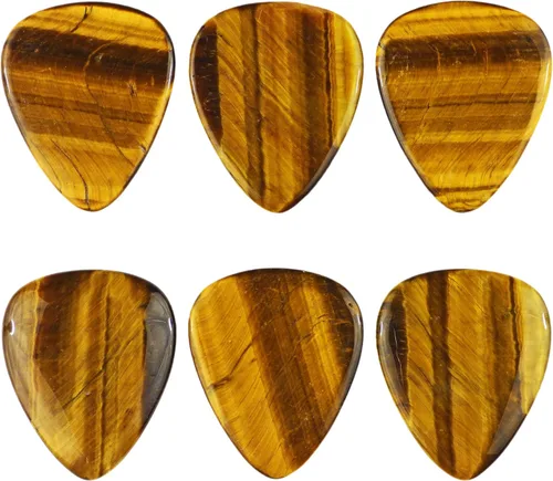 Vista 75 de Púa de Guitarra o Bajo de Piedra Amatista - Calibre Ultra Pesado de 3.0 mm - Forma 351 - Púa Exótica Artesanal de Gema Especial - 1 Paquete