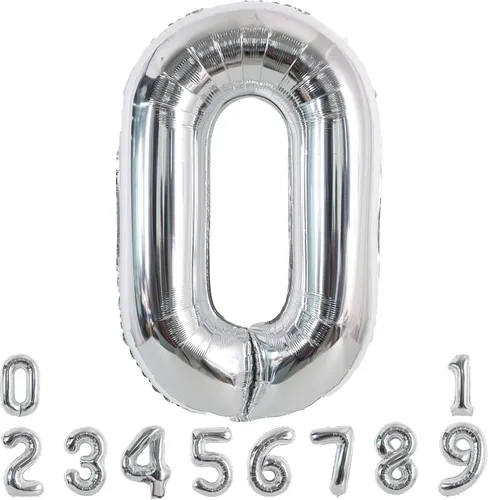 Vista 99 de Globos de números grandes, negros, de 40 pulgadas