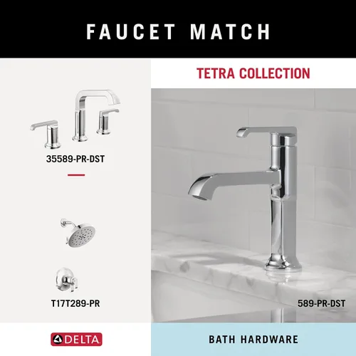 Vista 5 de Delta Soporte de papel higiénico giratorio Cromo pulido Soporte de pared Accesorios de baño Tetra