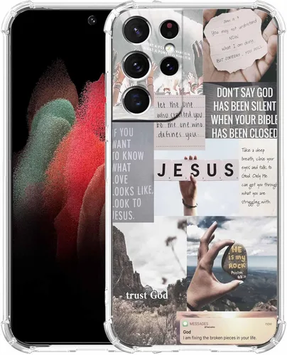 Vista 64 de Funda de collage estético para Samsung Galaxy S21, patrón de citas positivas, funda de TPU suave de moda compatible con Galaxy S21