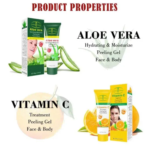 Vista 3 de Aichun Beauty Leche Exfoliante Piel Muerta Facial Purificar Cuerpo Limpieza Peeling Gel Crema 3.53 oz (ALOE VERA)