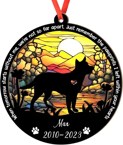 Vista 26 de Adorno personalizado para atrapasoles de sabueso afgano, adorno de Navidad de sabueso afgano – Regalo para perro amante, sabueso afgano