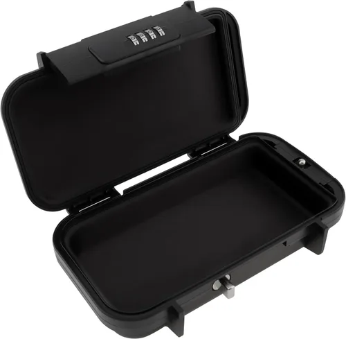 Vista 8 de Caja fuerte portátil, caja de seguridad combinada con código, caja de seguridad antirrobo impermeable con cadena extraíble para playa, dormitorio