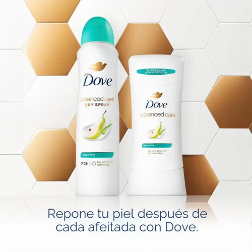 Vista 6 de Dove Advanced Care Antitranspirant Stick Rejuvenate Pear 4PK 2.6 oz Cuidado avanzado de 72 horas de protección contra el sudor y el olor.