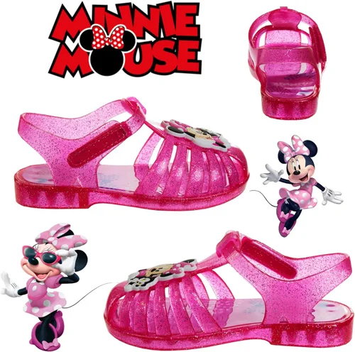 Vista 5 de Disney Sandalias de gelatina de personajes favoritos para niñas, sandalias de ballet de verano para playa (rosaazul) (bebéniño pequeño)