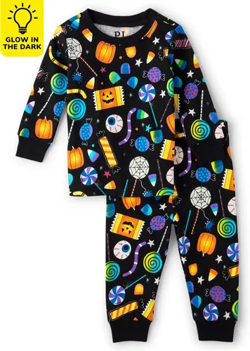 Vista 4 de The Children's Place Kids' Sibling Matching Halloween and Holiday Pajama Sets, Cotton