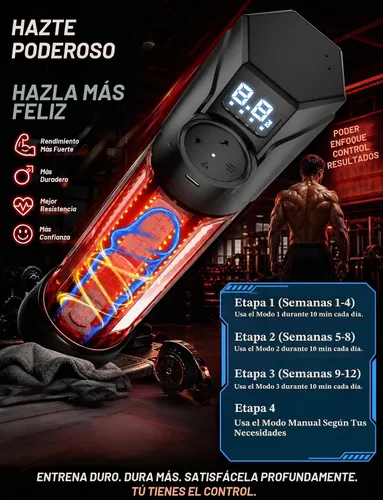 Vista 6 de Electric Red Light Vacuum Penis Pump Enlarge Training Upgraded 72 LEDs