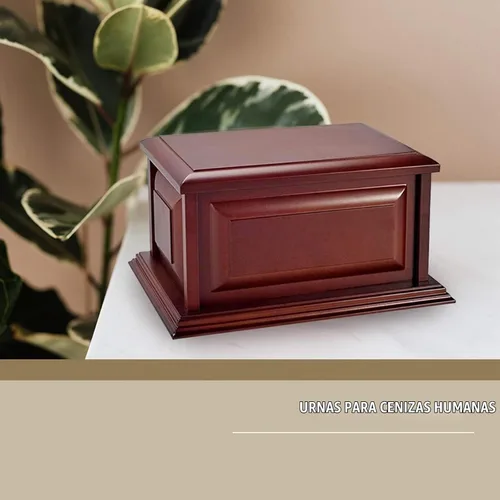 Vista 6 de Urna de madera, urnas de madera profesionales para cenizas humanas para adultos, urnas de cremación (MDF)