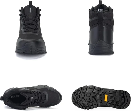Vista 6 de SHULOOK Hiking Boots Men Waterproof Mid Boots Non-Slip LightWeight Comfortable