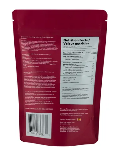 Vista 2 de AROMACRAVE Cream of Tartar Powder, High-Purity Potassium Bitartrate for Baking & Cooking, Stabilizes Egg Whites, Prevents Sugar Crystallization