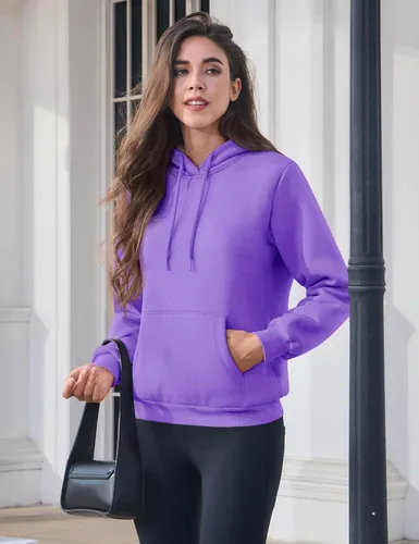 Vista 100 de MAGCOMSEN Sudaderas con capucha para mujer, con forro de sherpa, de vellón, para invierno, cálido, pesado, de algodón, con bolsillo