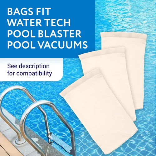 Vista 4 de Impresa Bolsas de filtro de vacío de malla fina para piscina - Bolsa de filtro de arena y limo - Paquete de 10
