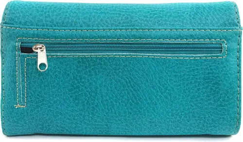 Vista 4 de Zelris Western Cross Daisy Flower Mujer Crossbody muñeca Trifold Wallet